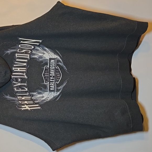 Harley-Davidson Men's Full Zip Cotton Large Logo Back Hoodie Swestshirt 3XL NWOT - Picture 5 of 14